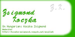 zsigmond koczka business card